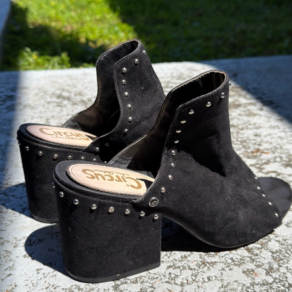 Circus by Sam Edelman Black Studded Heeled Boots